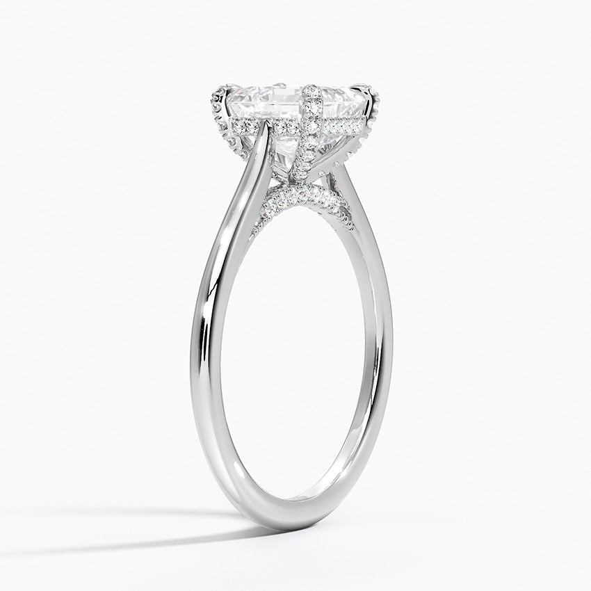 Adorned Dawn Diamond Ring Platinum Asscher Engagement Ring