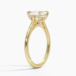 Adorned Dawn Diamond Ring Yellow Gold 18k Asscher Engagement Ring
