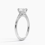 Adorned Dawn Diamond Ring Platinum Cushion Engagement Ring