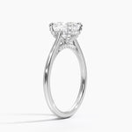 Adorned Dawn Diamond Ring Platinum Cushion Engagement Ring