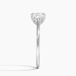 Adorned Dawn Diamond Ring Platinum Cushion Engagement Ring