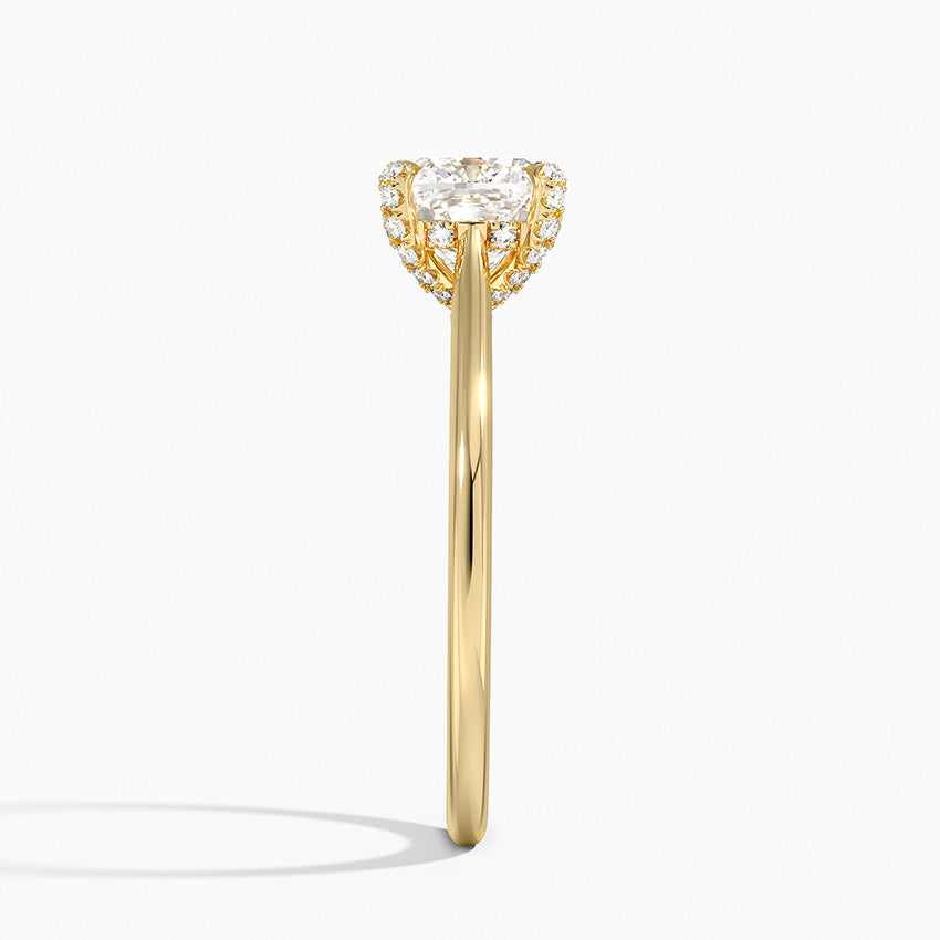 Adorned Dawn Diamond Ring Yellow Gold 18k Cushion Engagement Ring