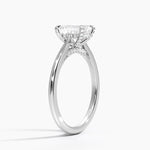 Adorned Dawn Diamond Ring Platinum Emerald Engagement Ring