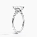 Adorned Dawn Diamond Ring Platinum Emerald Engagement Ring