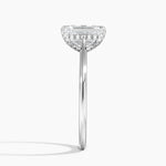 Adorned Dawn Diamond Ring Platinum Emerald Engagement Ring