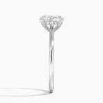 Adorned Dawn Diamond Ring Platinum Oval Engagement Ring