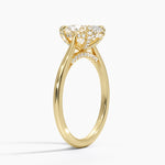 Adorned Dawn Diamond Ring Yellow Gold 18k Oval Engagement Ring