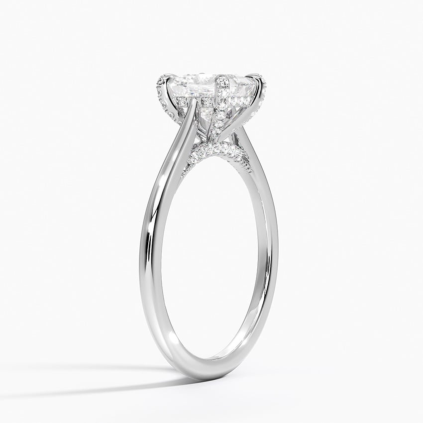 Adorned Dawn Diamond Ring Platinum Princess Engagement Ring
