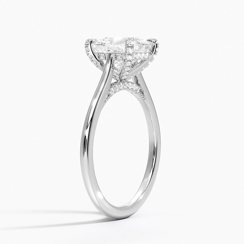 Adorned Dawn Diamond Ring Platinum Princess Engagement Ring