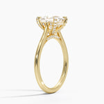 Adorned Dawn Diamond Ring Yellow Gold 18k Princess Engagement Ring