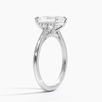 Adorned Dawn Diamond Ring Platinum Radiant Engagement Ring