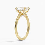 Adorned Dawn Diamond Ring Yellow Gold 18k Radiant Engagement Ring