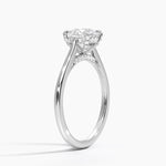 Adorned Dawn Diamond Ring Platinum Round Engagement Ring
