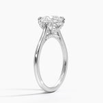 Adorned Dawn Diamond Ring Platinum Round Engagement Ring