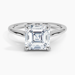 Adorned Dawn Diamond Ring Platinum Asscher Engagement Ring