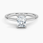 Adorned Dawn Diamond Ring Platinum Radiant Engagement Ring