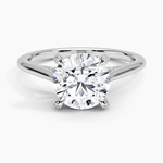 Adorned Dawn Diamond Ring Platinum Round Engagement Ring