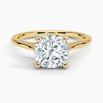 Adorned Dawn Diamond Ring Yellow Gold 18k Cushion Engagement Ring