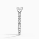 Luxe French Pavé Perfect Fit Diamond Ring (1/2 ct. tw.) Platinum Cushion Engagement Ring