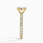 Luxe French Pavé Perfect Fit Diamond Ring (1/2 ct. tw.) Yellow Gold 18k Oval Engagement Ring
