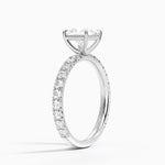 Luxe French Pavé Perfect Fit Diamond Ring (1/2 ct. tw.) Platinum Princess Engagement Ring
