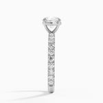 Luxe French Pavé Perfect Fit Diamond Ring (1/2 ct. tw.) Platinum Round Engagement Ring