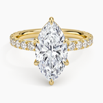 Luxe French Pavé Perfect Fit Diamond Ring (1/2 ct. tw.) Yellow Gold 18k Marquise Engagement Ring