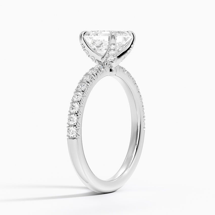 Adorned Amelie Diamond Ring Platinum Asscher Engagement Ring