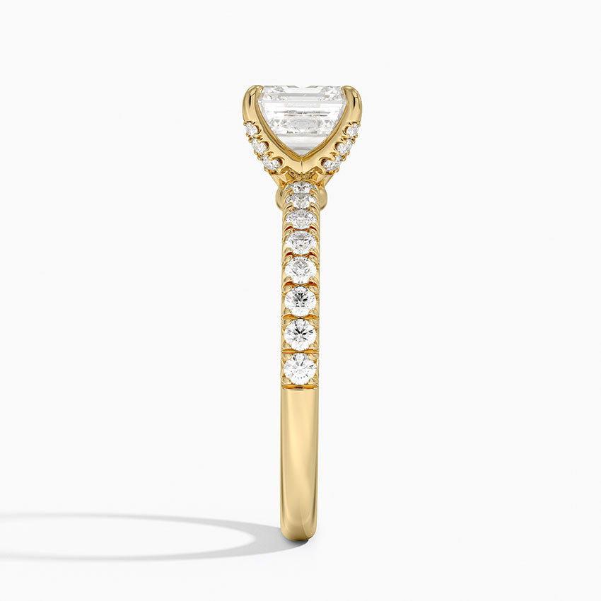 Adorned Amelie Diamond Ring Yellow Gold 18k Asscher Engagement Ring