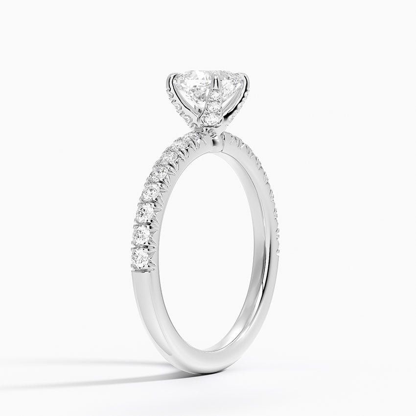 Adorned Amelie Diamond Ring Platinum Cushion Engagement Ring