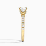 Adorned Amelie Diamond Ring Yellow Gold 18k Cushion Engagement Ring