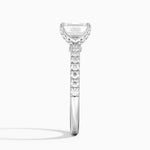 Adorned Amelie Diamond Ring Platinum Emerald Engagement Ring