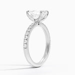 Adorned Amelie Diamond Ring Platinum Emerald Engagement Ring