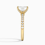 Adorned Amelie Diamond Ring Yellow Gold 18k Emerald Engagement Ring