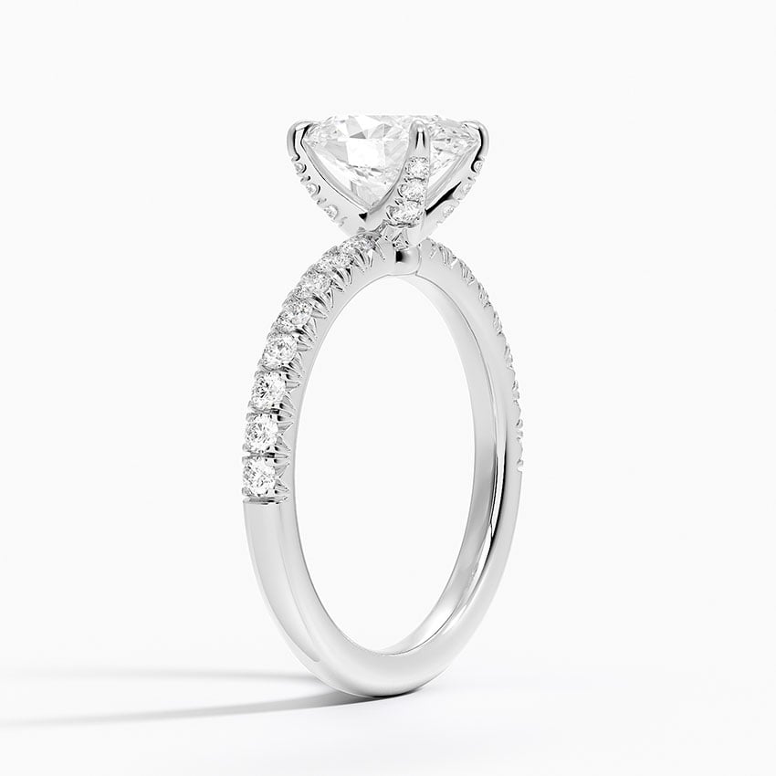 Adorned Amelie Diamond Ring Platinum Oval Engagement Ring