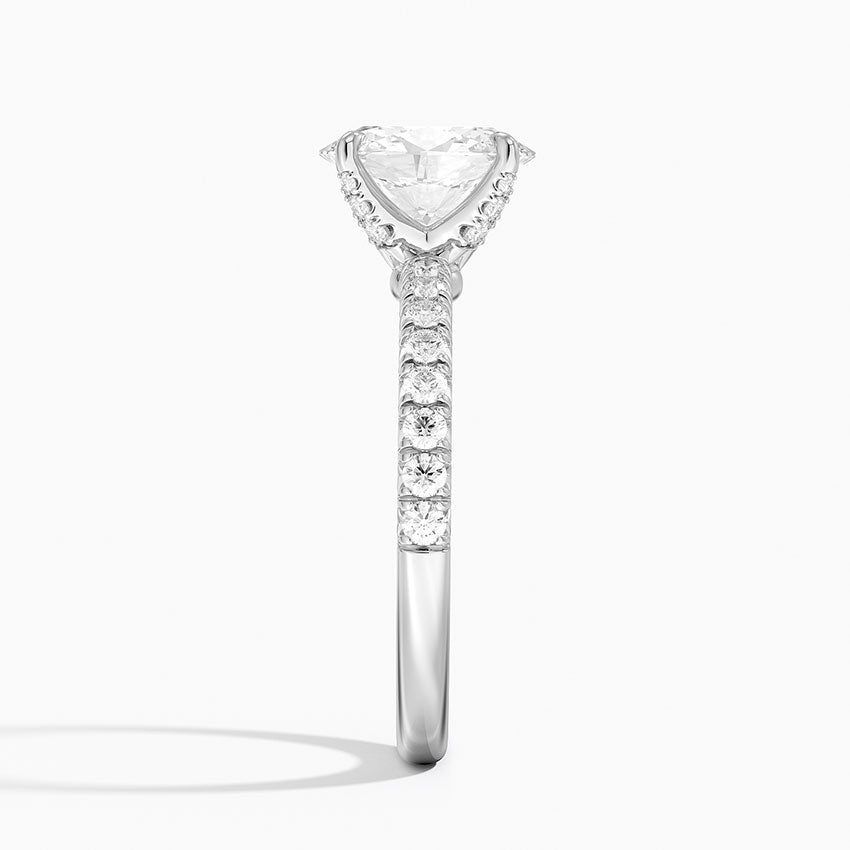 Adorned Amelie Diamond Ring Platinum Oval Engagement Ring
