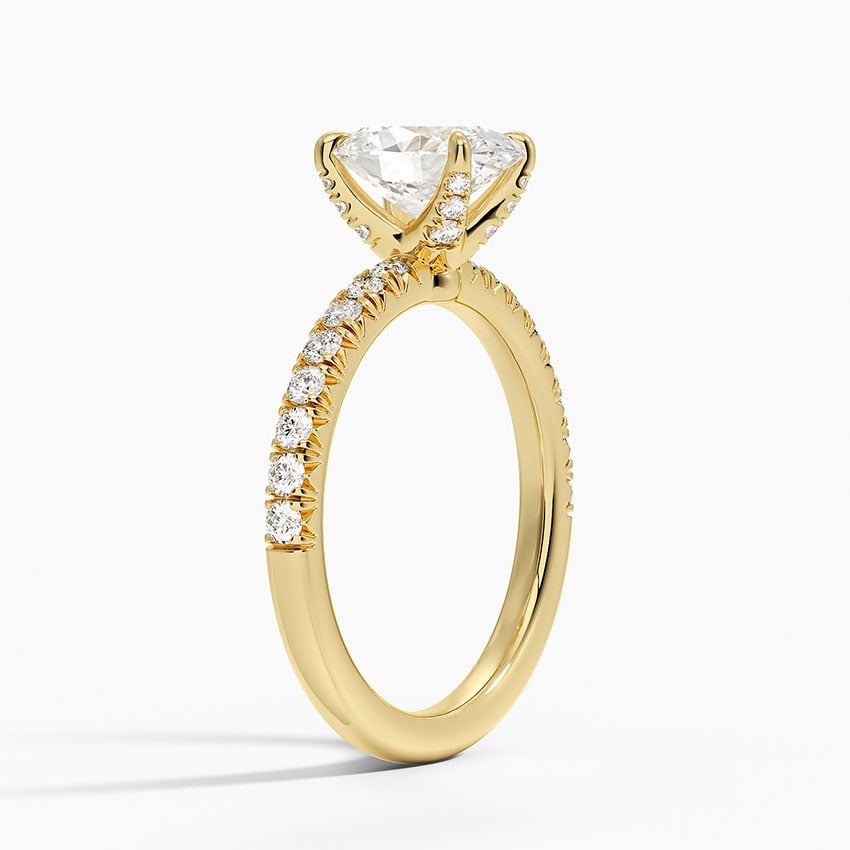 Adorned Amelie Diamond Ring Yellow Gold 18k Oval Engagement Ring