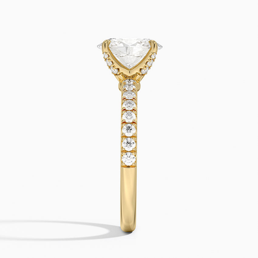 Adorned Amelie Diamond Ring Yellow Gold 18k Oval Engagement Ring