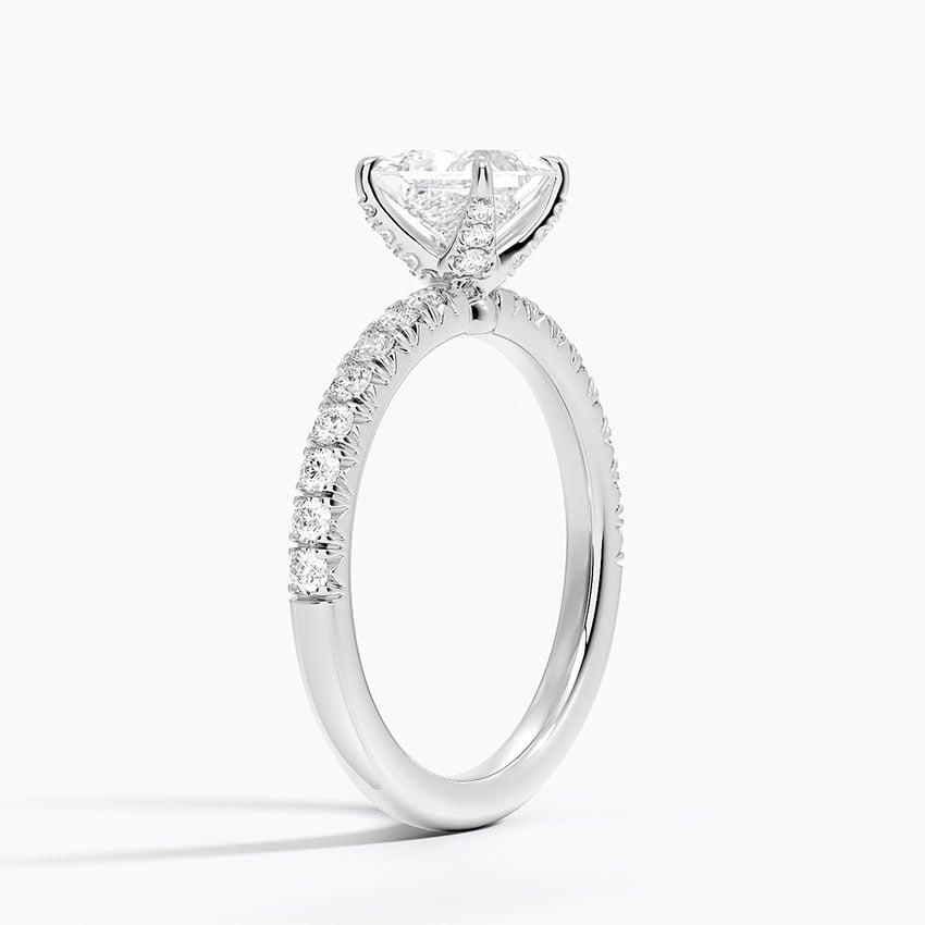 Adorned Amelie Diamond Ring Platinum Princess Engagement Ring