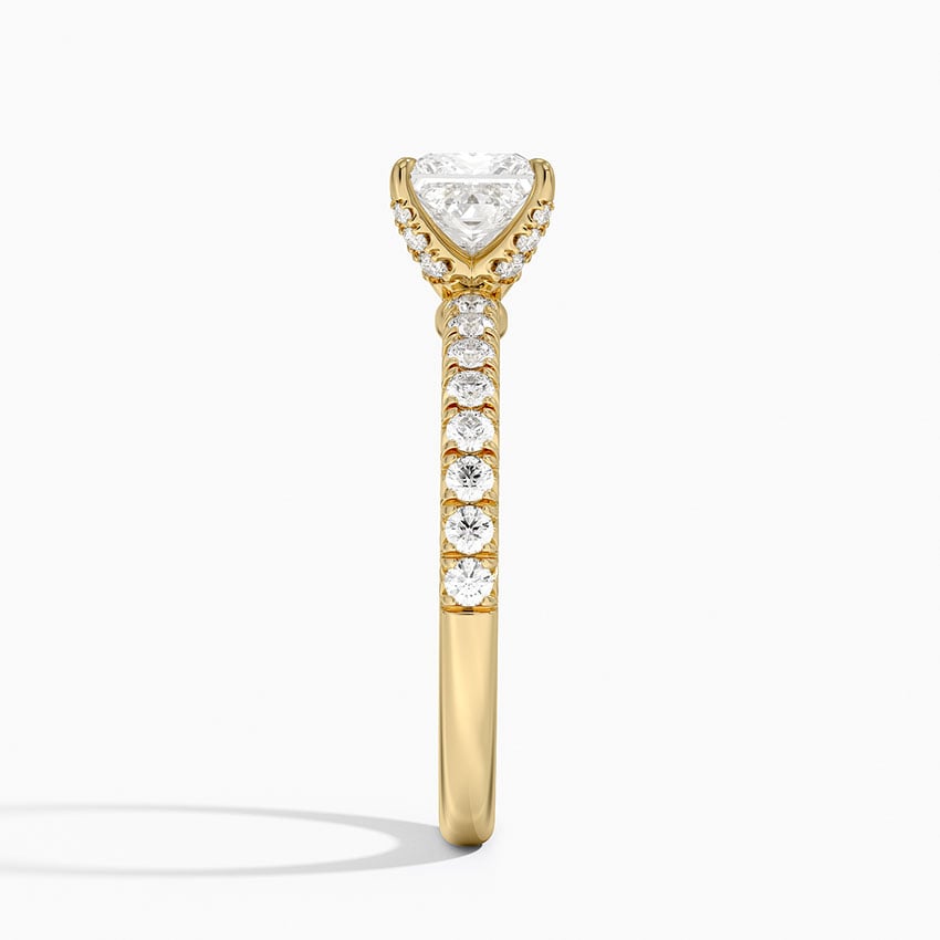 Adorned Amelie Diamond Ring Yellow Gold 18k Princess Engagement Ring