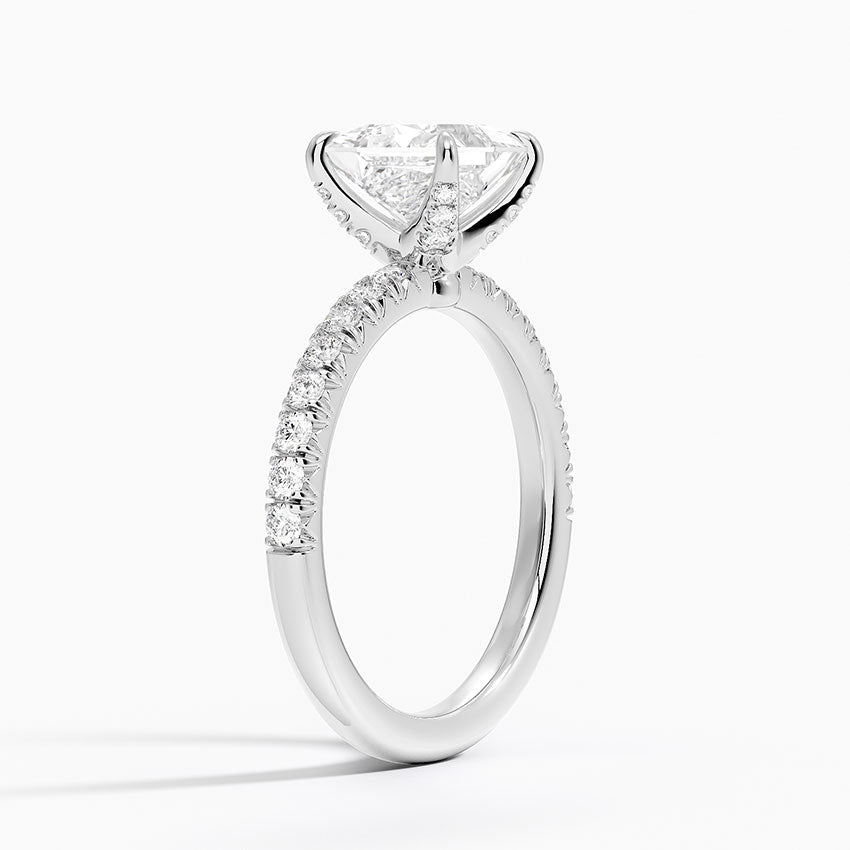 Adorned Amelie Diamond Ring Platinum Princess Engagement Ring