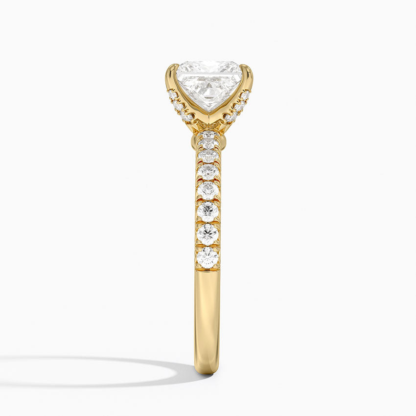 Adorned Amelie Diamond Ring Yellow Gold 18k Princess Engagement Ring