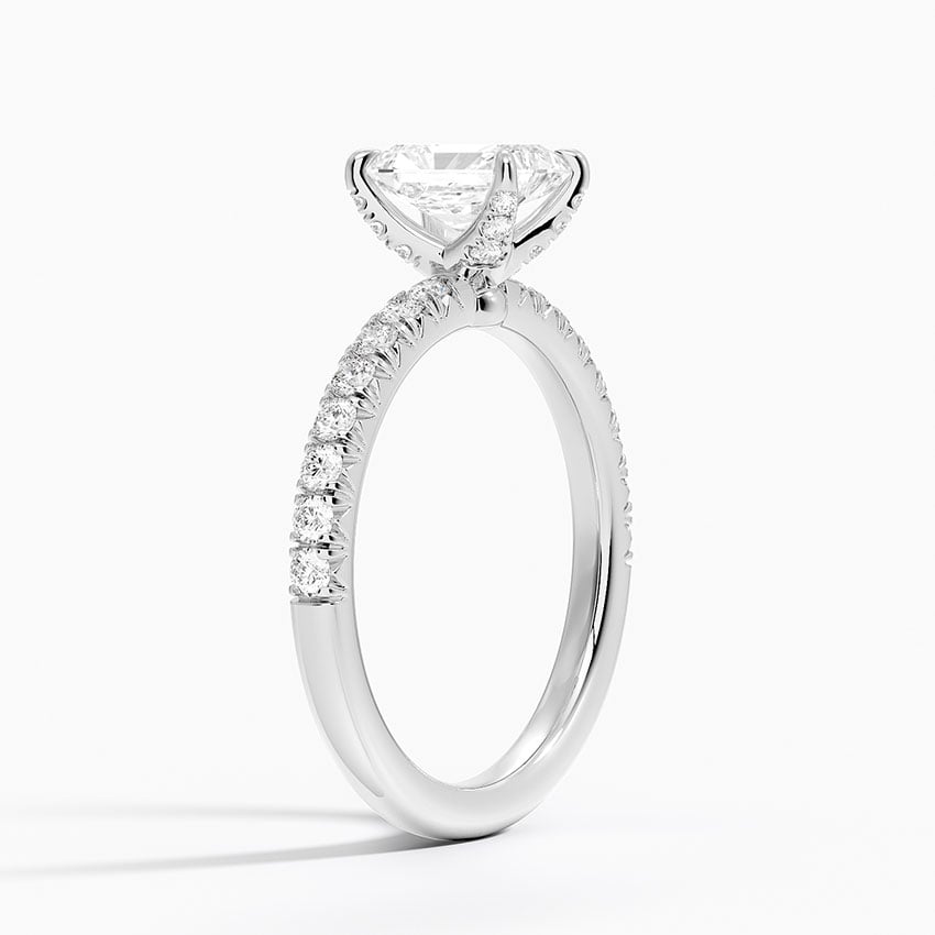 Adorned Amelie Diamond Ring Platinum Radiant Engagement Ring