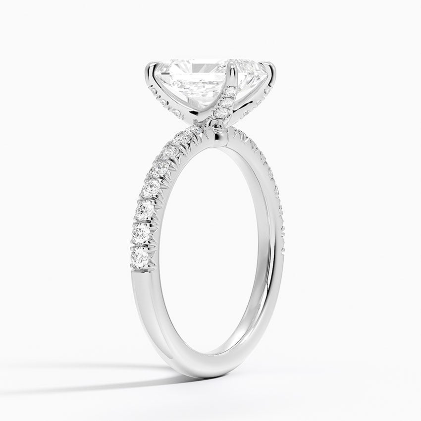 Adorned Amelie Diamond Ring Platinum Radiant Engagement Ring