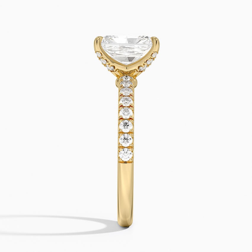 Adorned Amelie Diamond Ring Yellow Gold 18k Radiant Engagement Ring