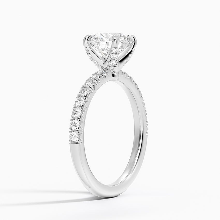 Adorned Amelie Diamond Ring Platinum Round Engagement Ring