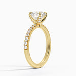 Adorned Amelie Diamond Ring Yellow Gold 18k Round Engagement Ring
