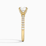 Adorned Amelie Diamond Ring Yellow Gold 18k Round Engagement Ring