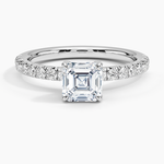 Adorned Amelie Diamond Ring Platinum Asscher Engagement Ring