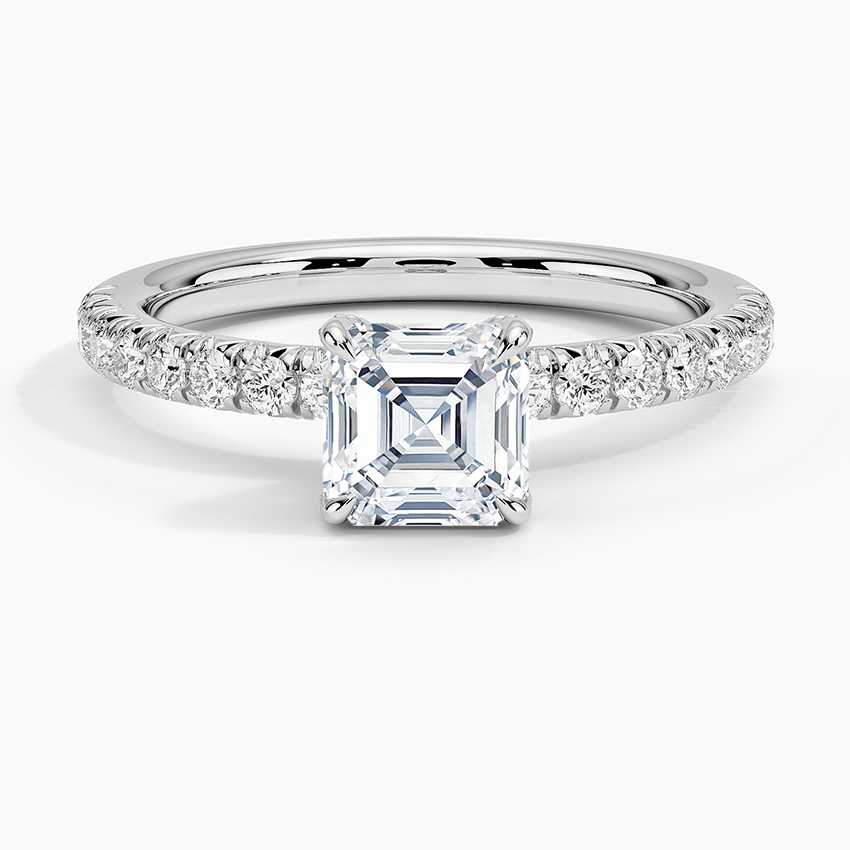 Adorned Amelie Diamond Ring Platinum Asscher Engagement Ring